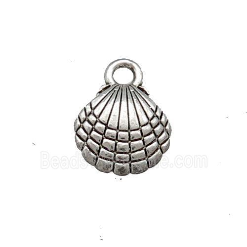 Tibetan Style Zinc Shell Pendant Antique Silver
