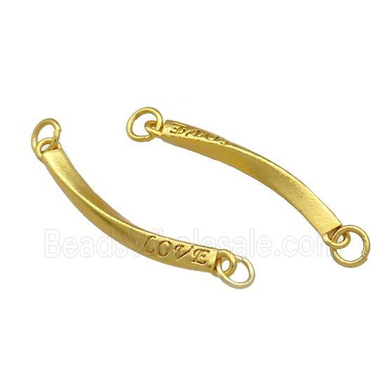 Copper Stick Connector LOVE Unfade 18K Gold Plated