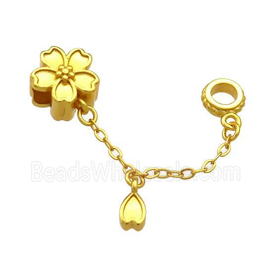 Copper Flower Pendant Unfade 18K Gold Plated