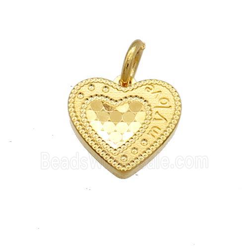 Copper Heart Pendant Mylove Unfade 18K Gold Plated