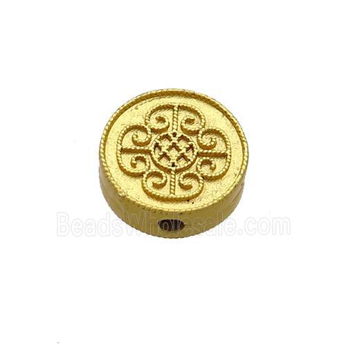 Copper Coin Beads Gold Plated