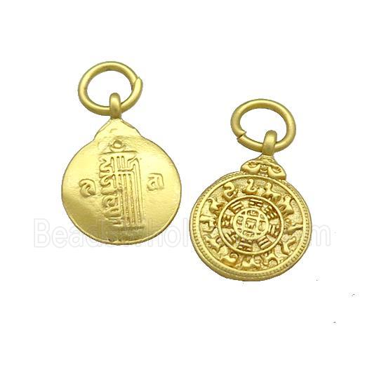 Copper Circle Pendant Gold Plated