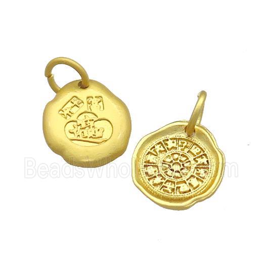 Copper Circle Pendant Gold Plated