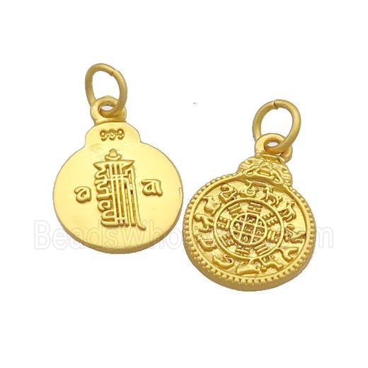 Copper Circle Pendant Gold Plated