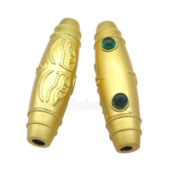 Copper Rice Beads Large Hole Unfade Gold Plated