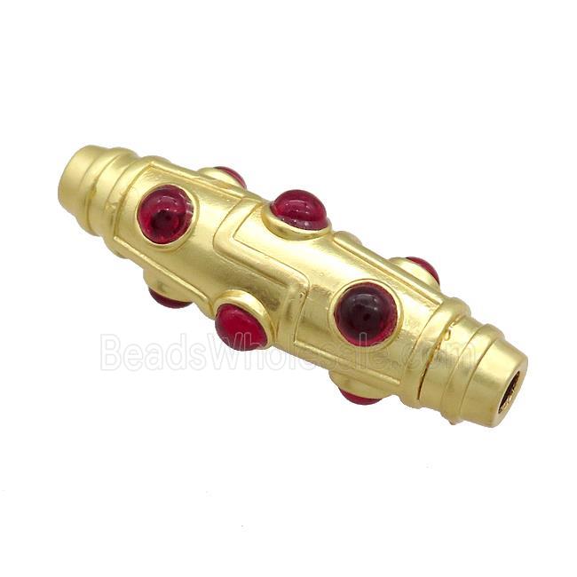 Copper Rice Beads Large Hole Unfade Gold Plated