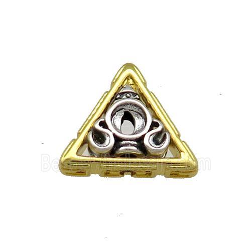 Tibetan Style Triangle Beads Antique Silver Gold