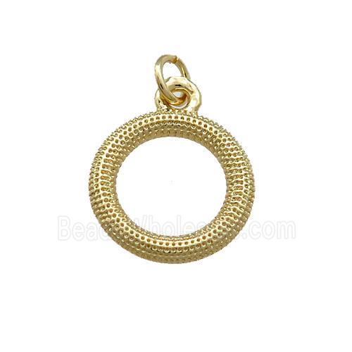 Copper Circle Pendant 18K Gold Plated