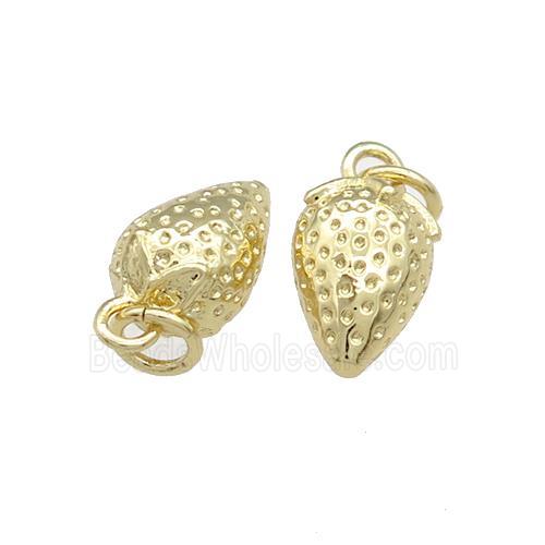 Copper Strawberry Pendant Gold Plated