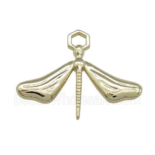 Copper Dragonfly Pendant Gold Plated
