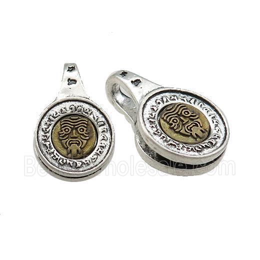 Tibetan Style Mala Counter Buddhist Clip Copper Pendant Totem Antique Silver Bronze