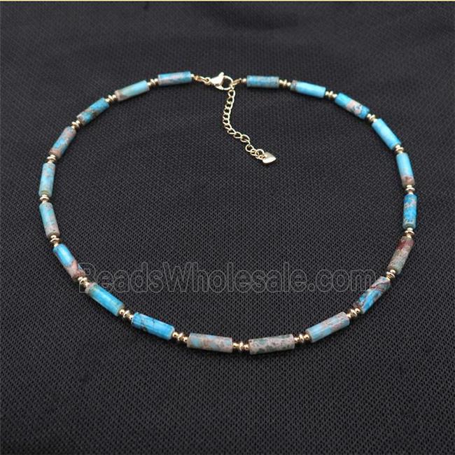 Blue Imperial Jasper Necklace