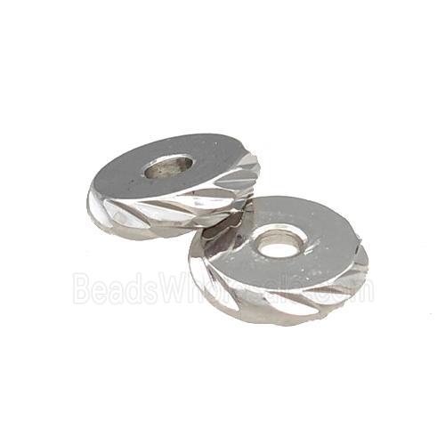 Copper Heishi Spacer Beads Platinum Plated