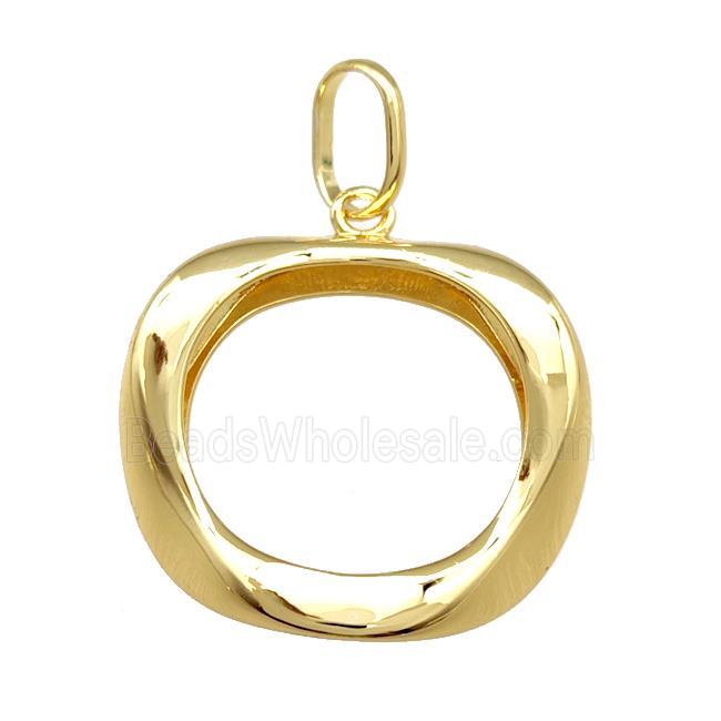 Copper Circle Pendant 18K Gold Plated