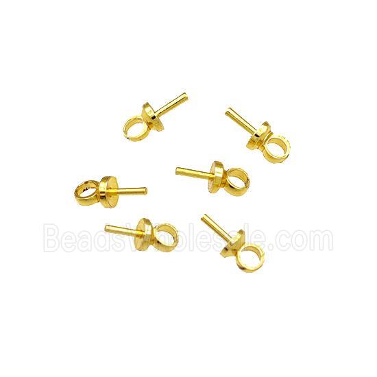 Copper Bails Caps Findings Eye Pin Gold Plated