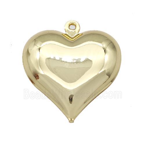 Copper Heart Pendant Hollow Gold Plated