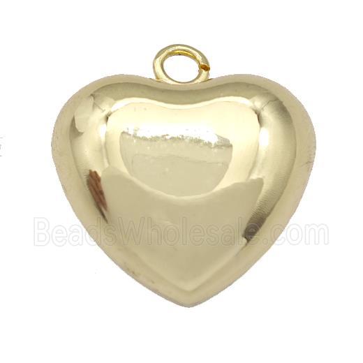 Copper Heart Pendant Hollow Gold Plated
