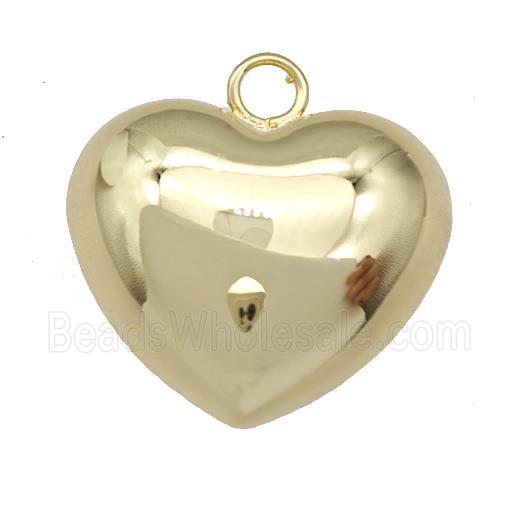 Copper Heart Pendant Hollow Gold Plated