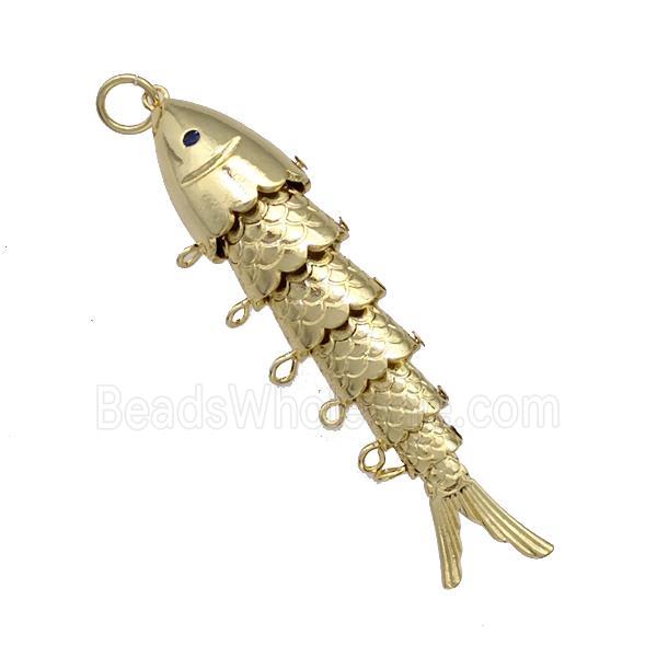 Copper Fish Pendant Gold Plated