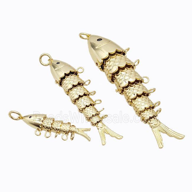 Copper Fish Pendant Gold Plated