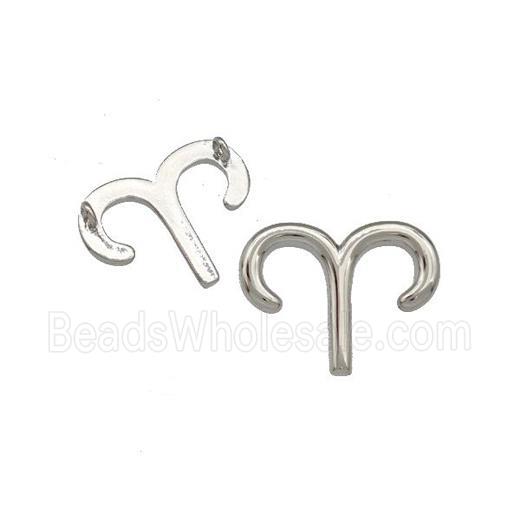 Copper Pendant Zodiac Signs Aries Platinum Plated