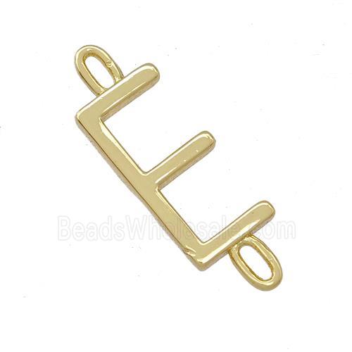 Copper Connector Letter-E Gold Plated