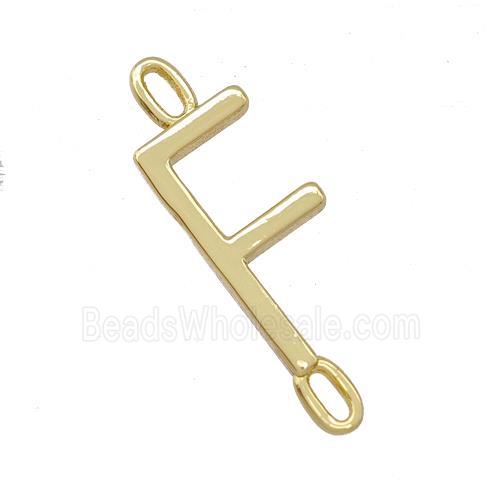 Copper Connector Letter-F Gold Plated