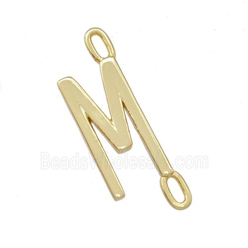 Copper Connector Letter-M Gold Plated
