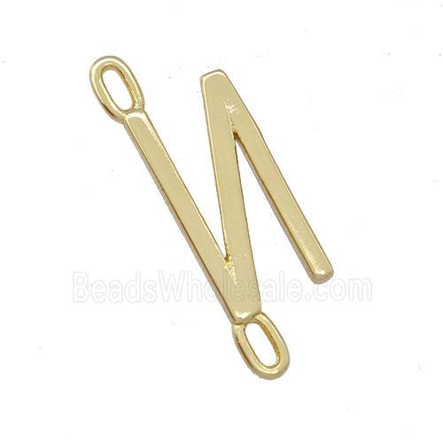 Copper Connector Letter-N Gold Plated