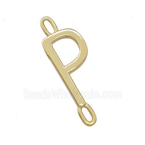 Copper Connector Letter-P Gold Plated