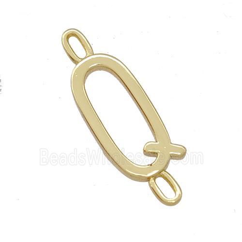 Copper Connector Letter-Q Gold Plated