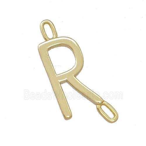 Copper Connector Letter-R Gold Plated