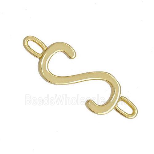Copper Connector Letter-S Gold Plated