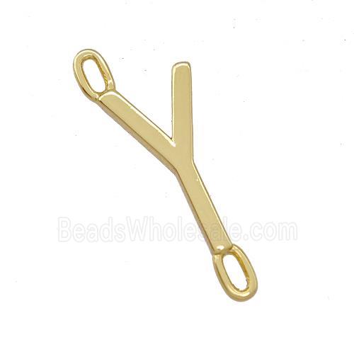 Copper Connector Letter-Y Gold Plated