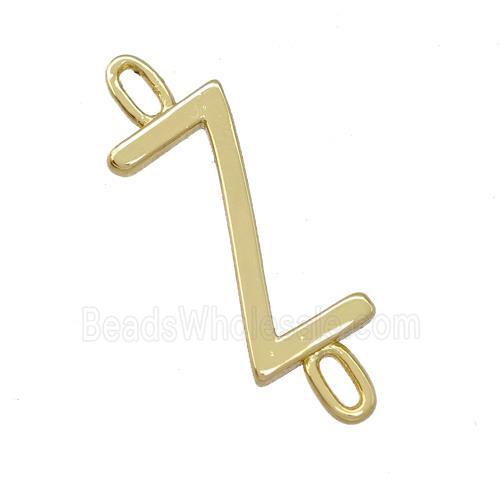 Copper Connector Letter-Z Gold Plated
