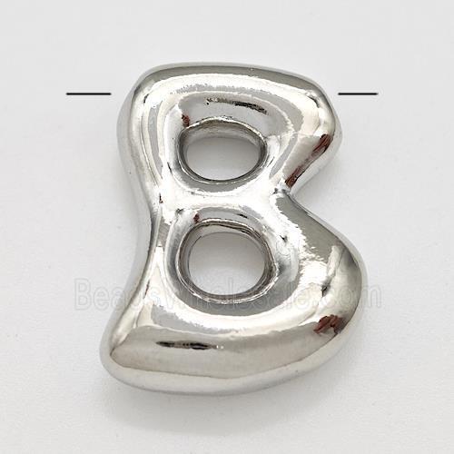 Copper Letter-B Pendant Platinum Plated