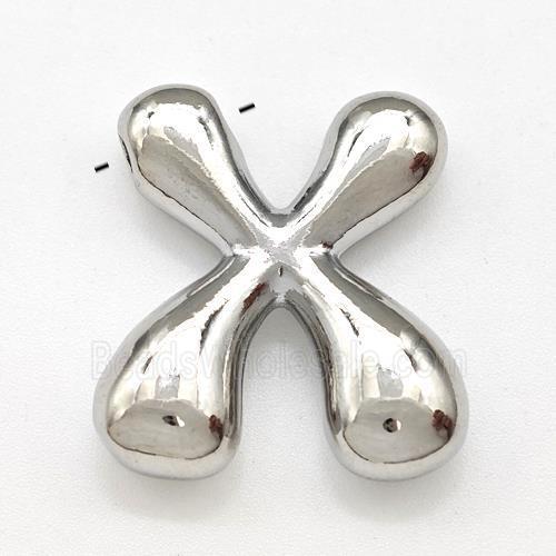Copper Letter-X Pendant Platinum Plated