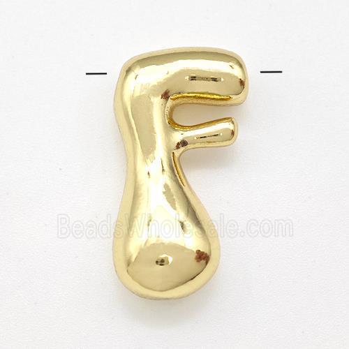 Copper Letter-F Pendant Gold Plated