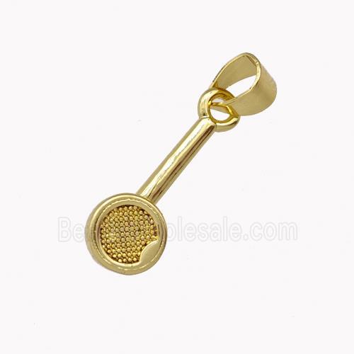 Showerhead Charms Copper Pendant Gold Plated
