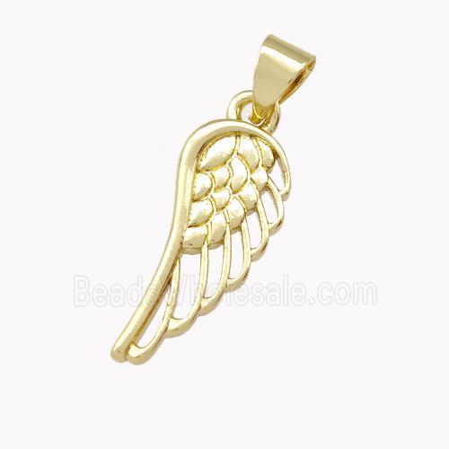 Angel Wings Charms Copper Pendant Gold Plated