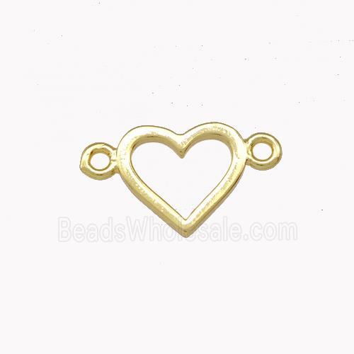 Copper Heart Connector Gold Plated