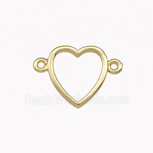 Copper Heart Connector Gold Plated