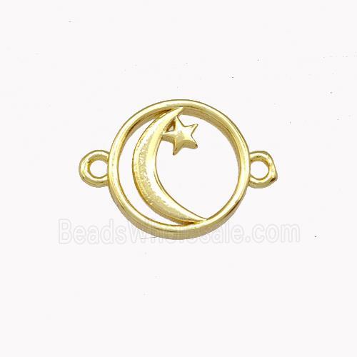 Copper Moon Connector Star Gold Plated