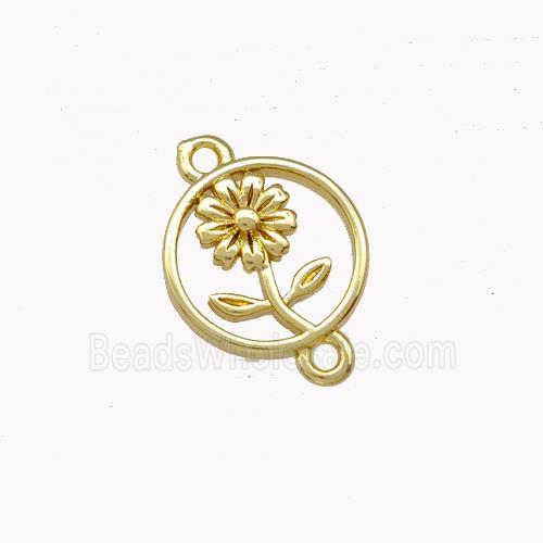 Copper Flower Connector Gold Plated