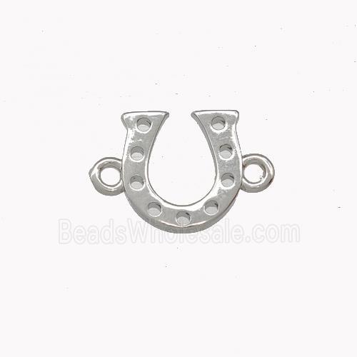 Copper Horseshoe Connector Platinum Plated