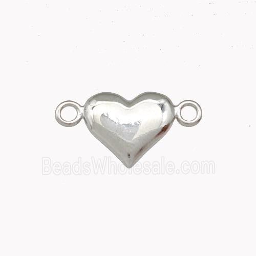 Copper Heart Connector Platinum Plated