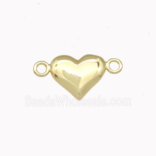 Copper Heart Connector Gold Plated