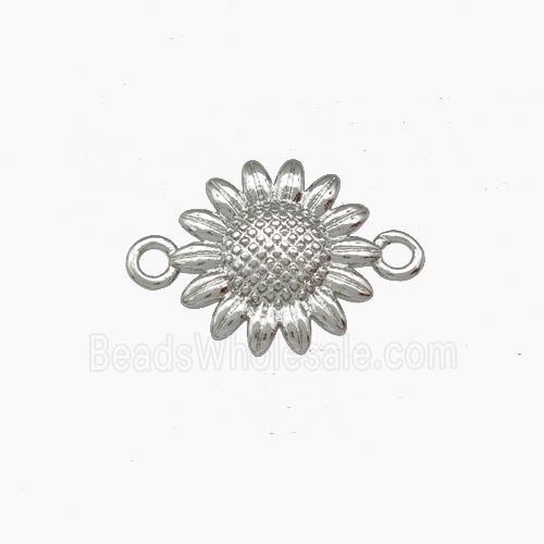 Copper Sunflower Connector Platinum Plated