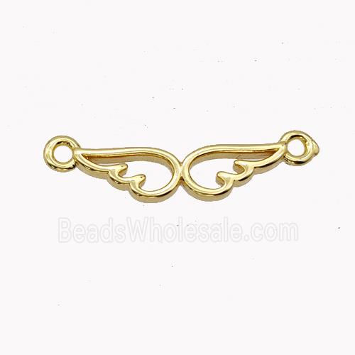 Copper Angel Wings Connector Gold Plated