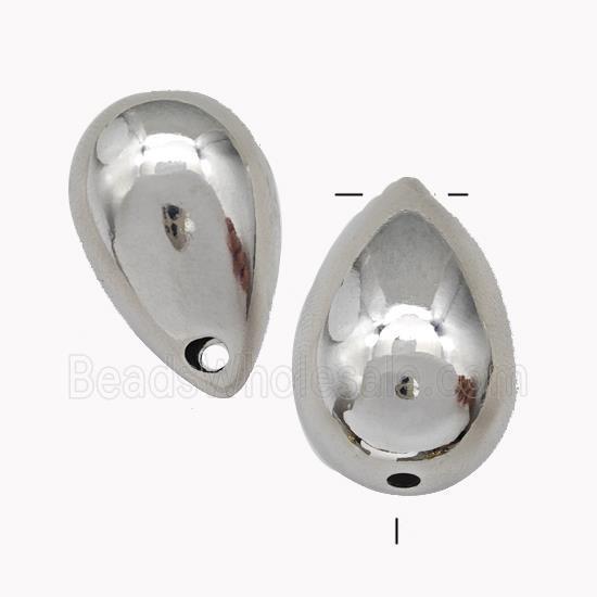 Copper Teardrop Pendant Hollow Platinum Plated